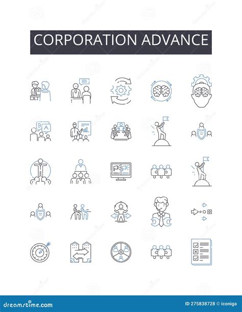 Corporation Advance Line Icons Collection Radition Culture Ritual