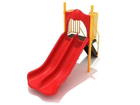 4 Foot Double Straight Slide Commercial Playground Equipment Pro