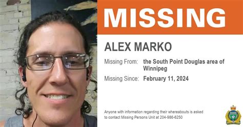 Missing Man In Winnipeg Manitoba Alex Marko 48 Missing People