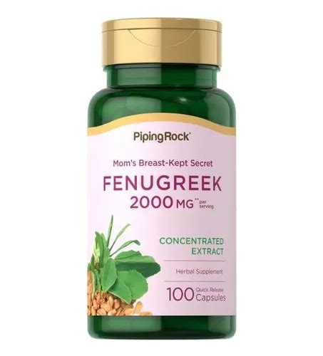 Fenugreek 2000 Mg Por Porción Fenogreco Ayuda Lactancia Cuotas sin