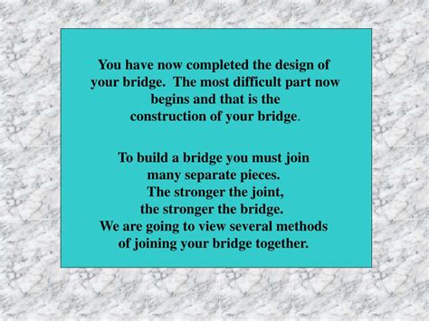 Ppt Bridge Construction Powerpoint Presentation Free Download Id