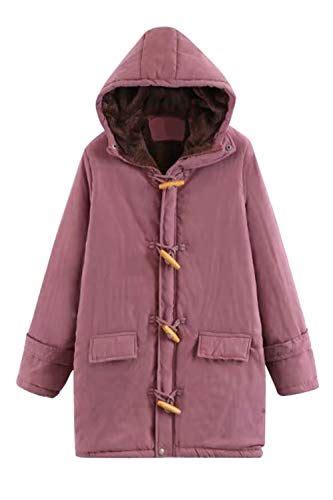 MisShow Damen Warme Jacke Winter Jacke Outdoor Damenjacke Dunkel Rosa M