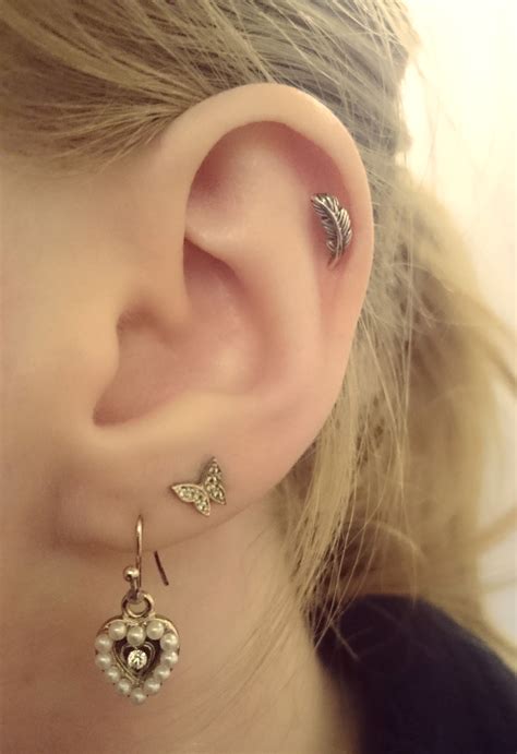 Two Lobes And A Helix Double Lobe Piercing Lobe Piercing Ear Cuff