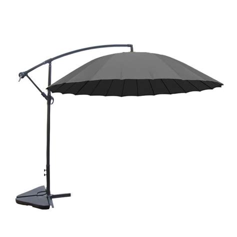 Shanghai gris parasol déporté et inclinable rond à3m Cdiscount Jardin