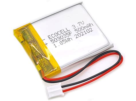 Lipo Battery 500mah 37v 503035 Polymer Lithium Ion Ecocell