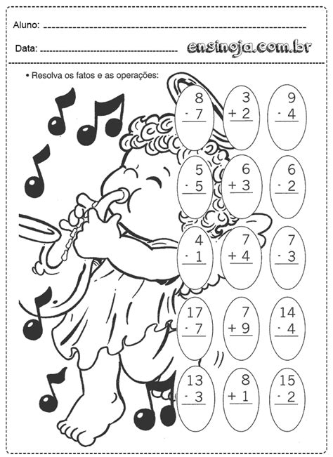 Atividades De Matem Tica Adi O E Subtra O Para Imprimir Ensinoja