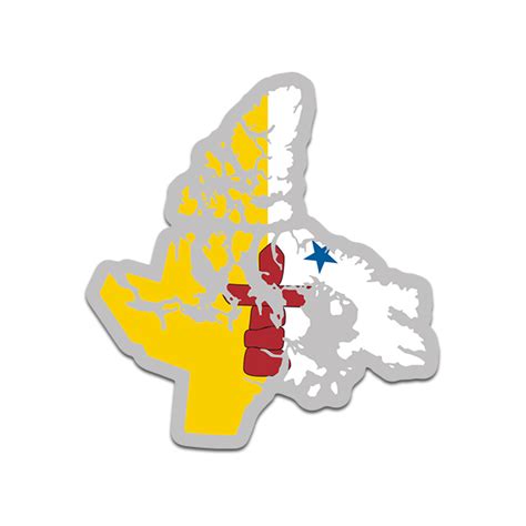 Nunavut Province Shaped Flag Decal Canada NU Map Vinyl Sticker - Rotten ...