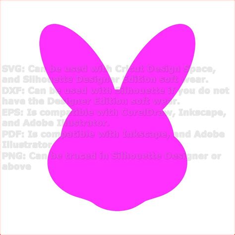 Easter Bunny Head Silhouette Svg Cricut Cut File Digital | Etsy