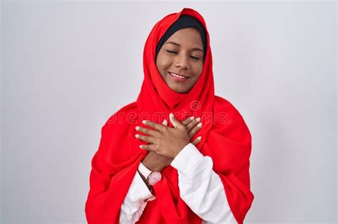 Hijab Arab Woman Eyes Closed Stock Photos Free Royalty Free