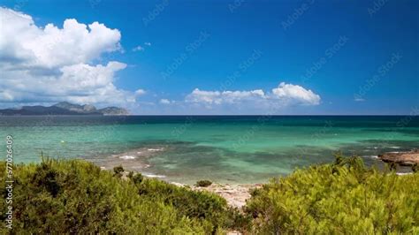 Beautiful Footage Of The Spanish Beach In Majorca Showing The Beach