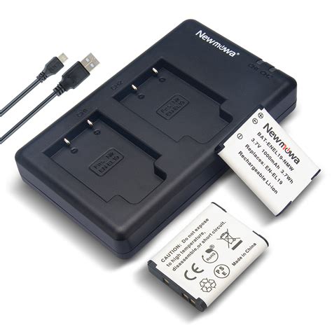 Newmowa En El19 Battery 2 Pack And Dual Usb Charger Kit For Nikon Coolpix S32 S33 S100 S2800