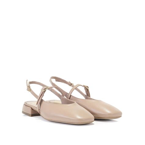 Slingback Maya Nappa Nude Silk
