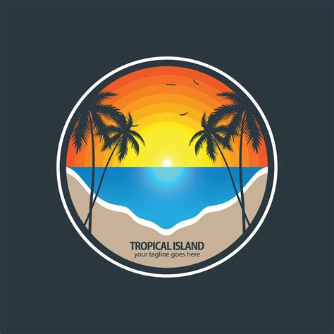 Tropical Island logo vector 27505991 Vector Art at Vecteezy