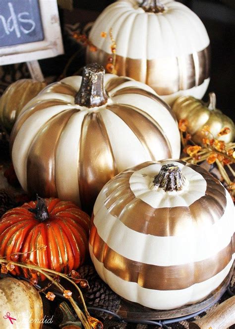 Diy Gilded Pumpkins Positively Splendid Crafts Sewing Recipes And