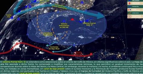 Frente frío 12 se extenderá por el Golfo de México