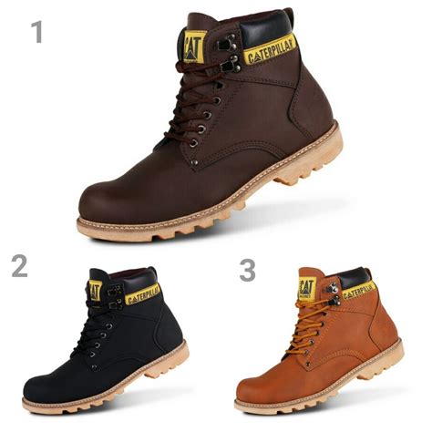 Jual Sepatu Safety Proyek Ujung Besi Sepatu Caterpillar Septy Shoes