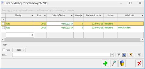 Deklaracje Zus Rozliczeniowe Baza Wiedzy Programu Comarch Erp Optima