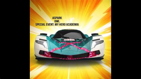 Asphalt 9 Legends Aspark Owl Special Event My Hero Academia Youtube