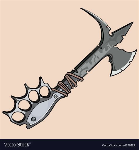 Weapon War Axe Knuckles vs Zombies Royalty Free Vector Image