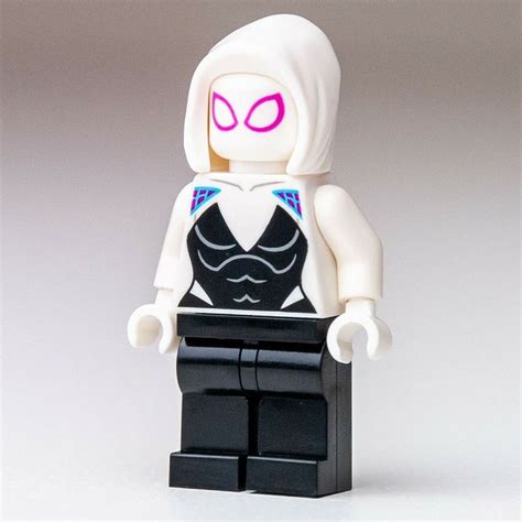 New Lego Ghost Spider Spider Gwen White Hood Basic Smooth Minifigur