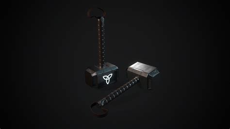 D Model Mjolnir Vr Ar Low Poly Cgtrader