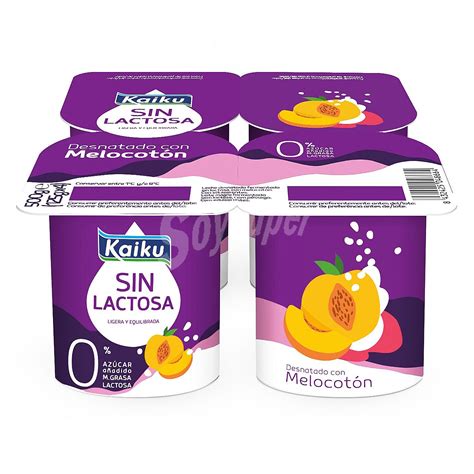 Kaiku Sin Lactosa Yogur Desnatado 0 Materia Grasa Sin Lactosa Ni