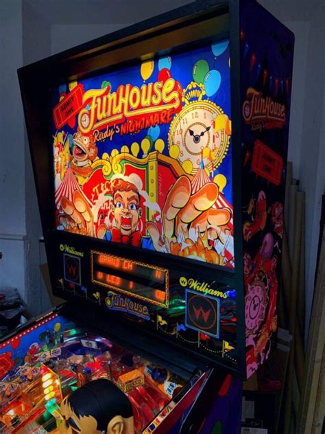 Funhouse Rudys Nightmare Black Pinball Translite Retro Refurbs