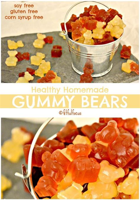 Healthy Homemade Gummy Bears Recipe Homemade Gummy Bears Healthy Candy Food