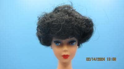 Vintage Reproduction Brunette Bubblecut Barbie Doll Nude Mint Raven