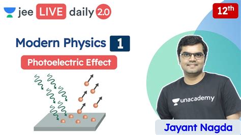 Jee Modern Physics L1 Photoelectric Effect Class 12 Unacademy Jee Physics Jayant