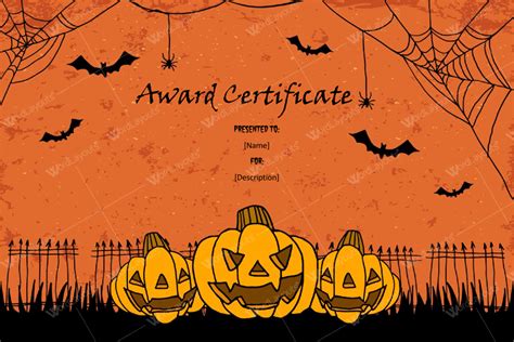 20 Best Halloween Award Certificate Templates Word Pdf