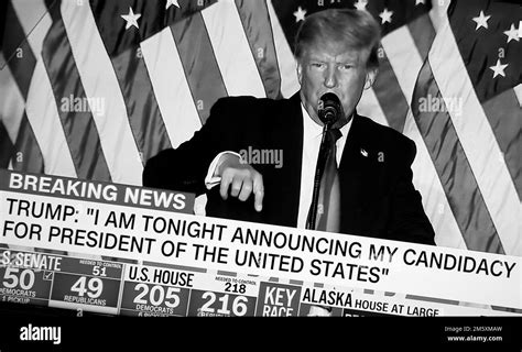 Una Captura De Pantalla De La Televisión Cnn De Donald Trump Anunciando