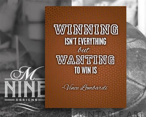 Sports Quotes Printable Art Winning Isn't Everything lombardi Quote ...