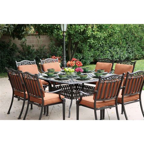 Darlee Charleston 9 Piece Cast Aluminum Patio Dining Set