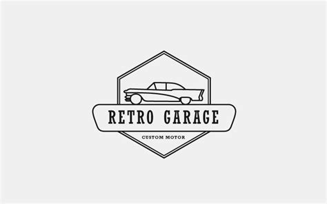 Modelo de vetor de design de logotipo de carro retrô clássico vintage