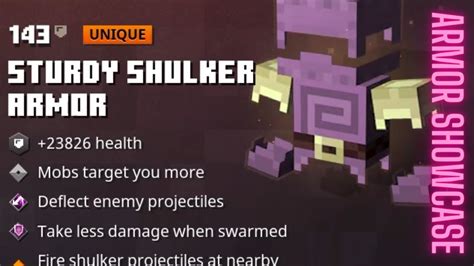 Sturdy Shulker Armor New Minecraft Dungeons Echoing Void Armor Showcase Youtube