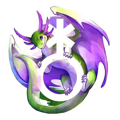 Genderqueer Pride Dragon By Kaenith Redbubble