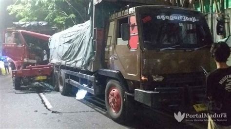 Sopir Truk Fuso Ngantuk Kecelakaan Di Sampang Portalmadura