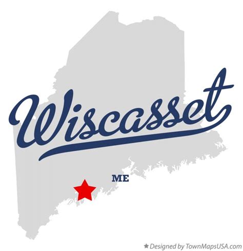 Map of Wiscasset, ME, Maine