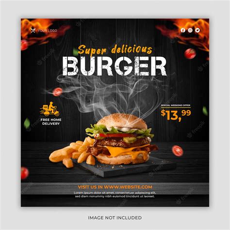 Premium Psd Creative Fast Food Social Media Promotion And Instagram