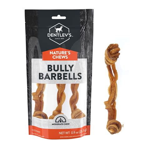 Dentley's® Nature's Chews Bully Barbells Dog Chew - 3 Count