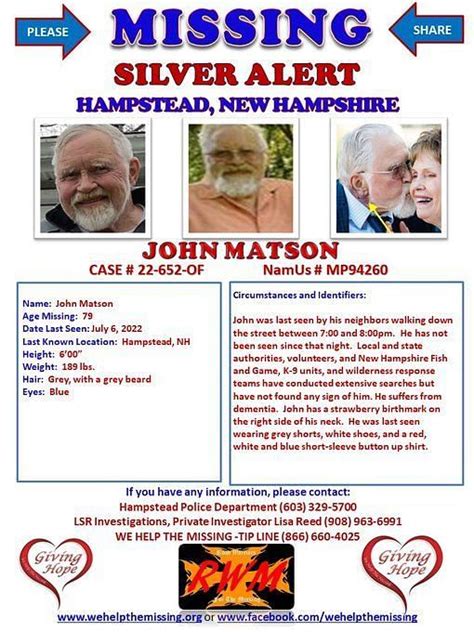 What Happened To Missing New Hampshire Man John Matson Incident Explored As Skeletal Remains