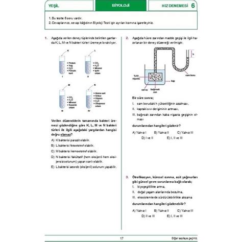 H Z Ve Renk Yay Nlar Tyt Biyoloji X Denemeleri Kitab