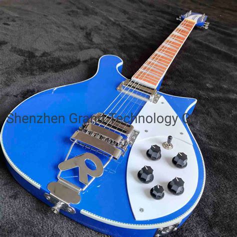 Custom Rick 325 Backer 34 Inches Electric Guitar With Blue Color