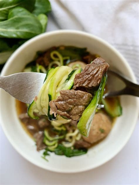 Thai Beef Noodle Soup Whole30 Paleo A Dash Of Dolly