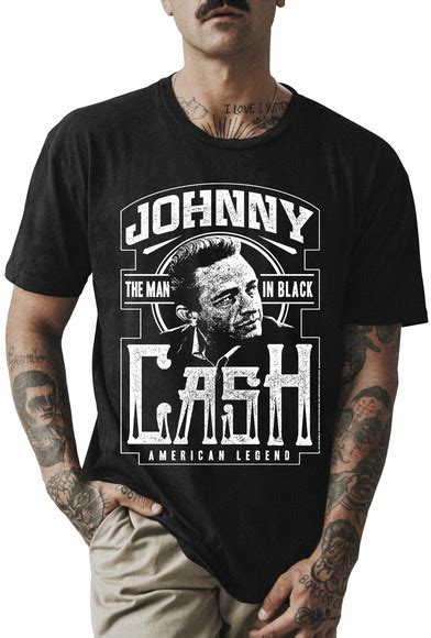 Camiseta Johnny Cash Rockwear Preta Elo Produtos Especiais