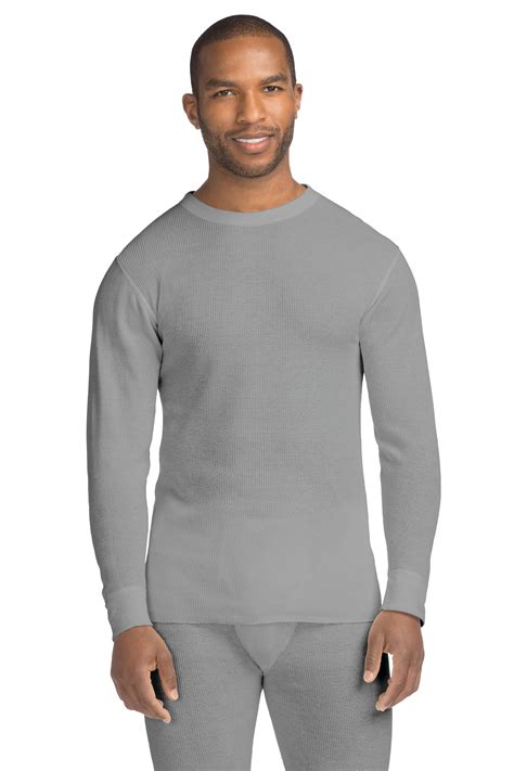 Hanes Mens X Temp Thermal Waffle Crew With Freshiq