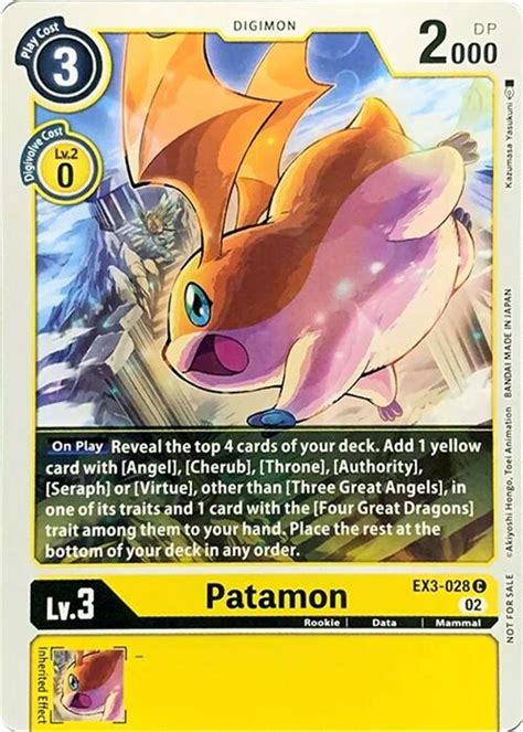 Patamon Revision Pack Cards Digimon Card Game