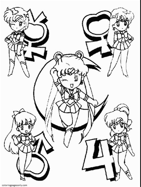 Chibi Sailor Moon Coloring Pages Sailor Moon Coloring Pages