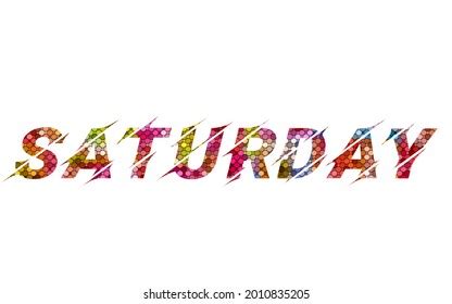 Saturday Typography Text Banner Word Saturday Stock Illustration 2010835205 | Shutterstock